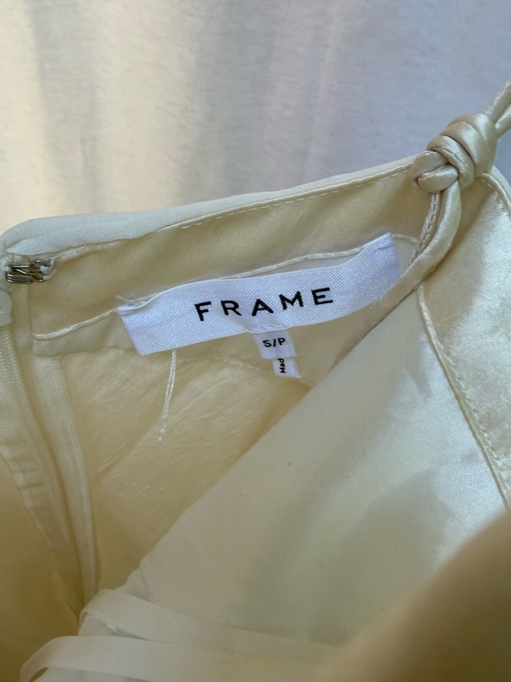 Frame Denim Ivory Satin Slip - Picture 5 of 6